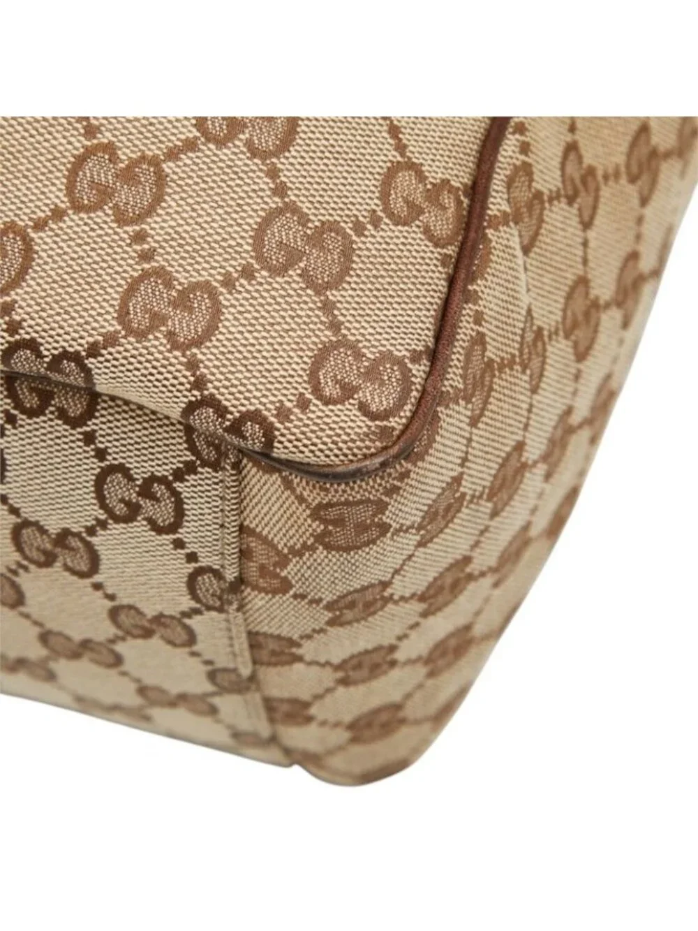 Gucci GG Canvas Tote Bag Beige Brown
